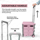 Plastic Shopping Trolley With Adjustable Handle