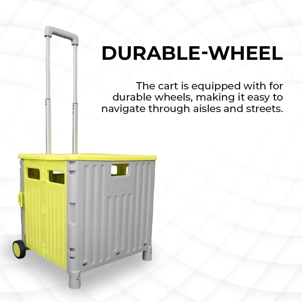 Grocery cart with durable wheels
