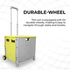 Grocery cart with durable wheels