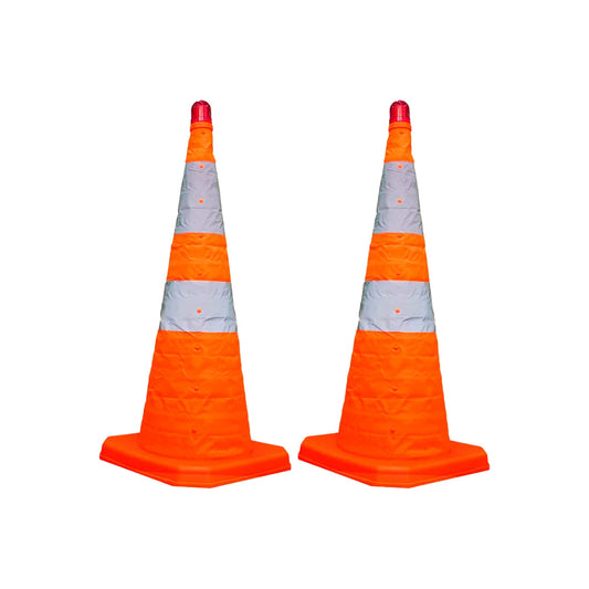 2pcs 75CM Folding Traffic Cone
