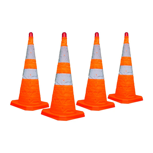 4pcs 75CM Traffic Cone Foldable Cone
