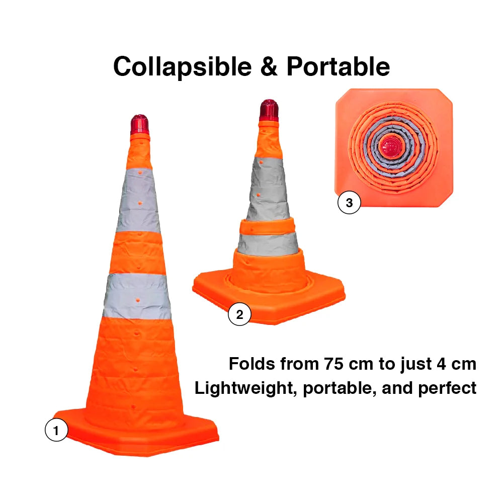 Collapsible Pylon with Warning Light