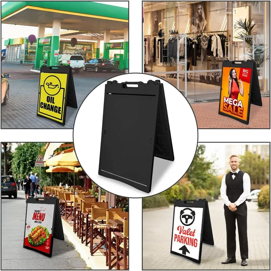 Folding Sign Board Black