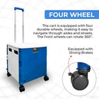 Plastic Shopping Trolley With 4 Wheels