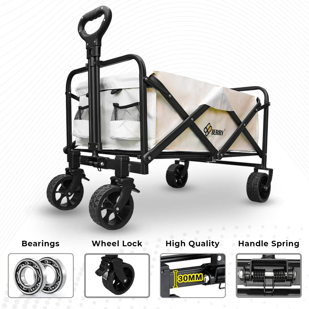 Garden Trolley With Wheel Lock