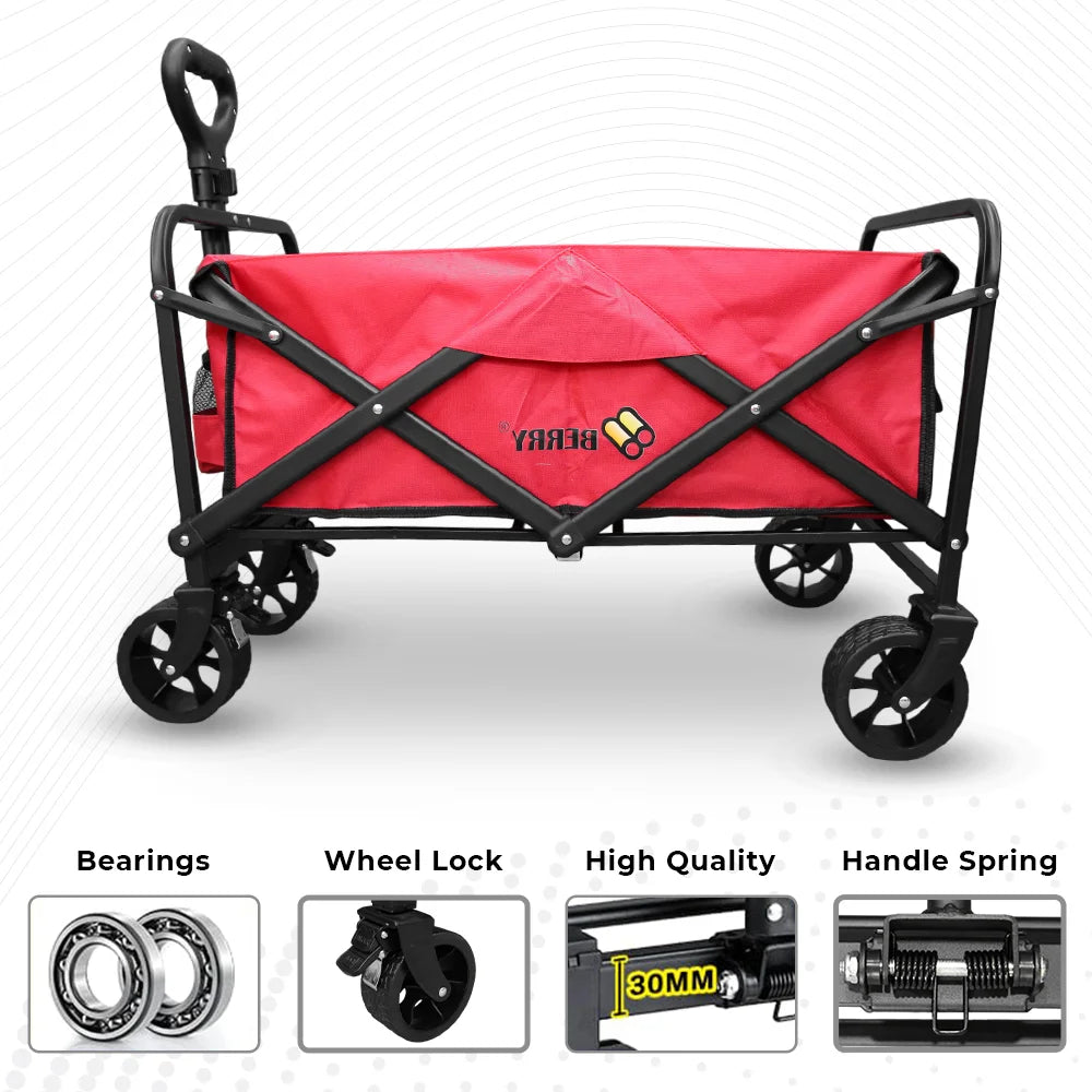 Weather resistant wagon trolley red