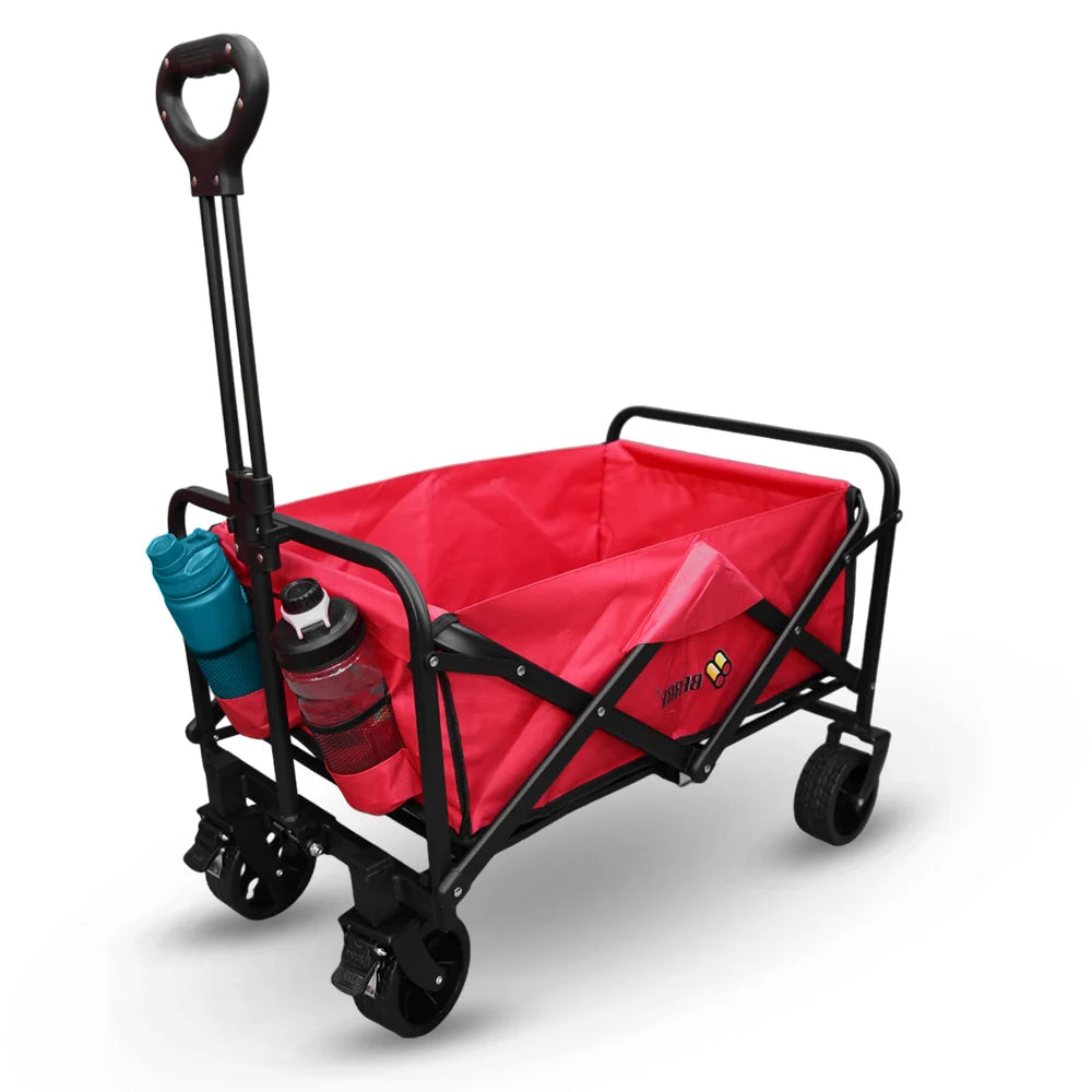 High durable wagon trolley red