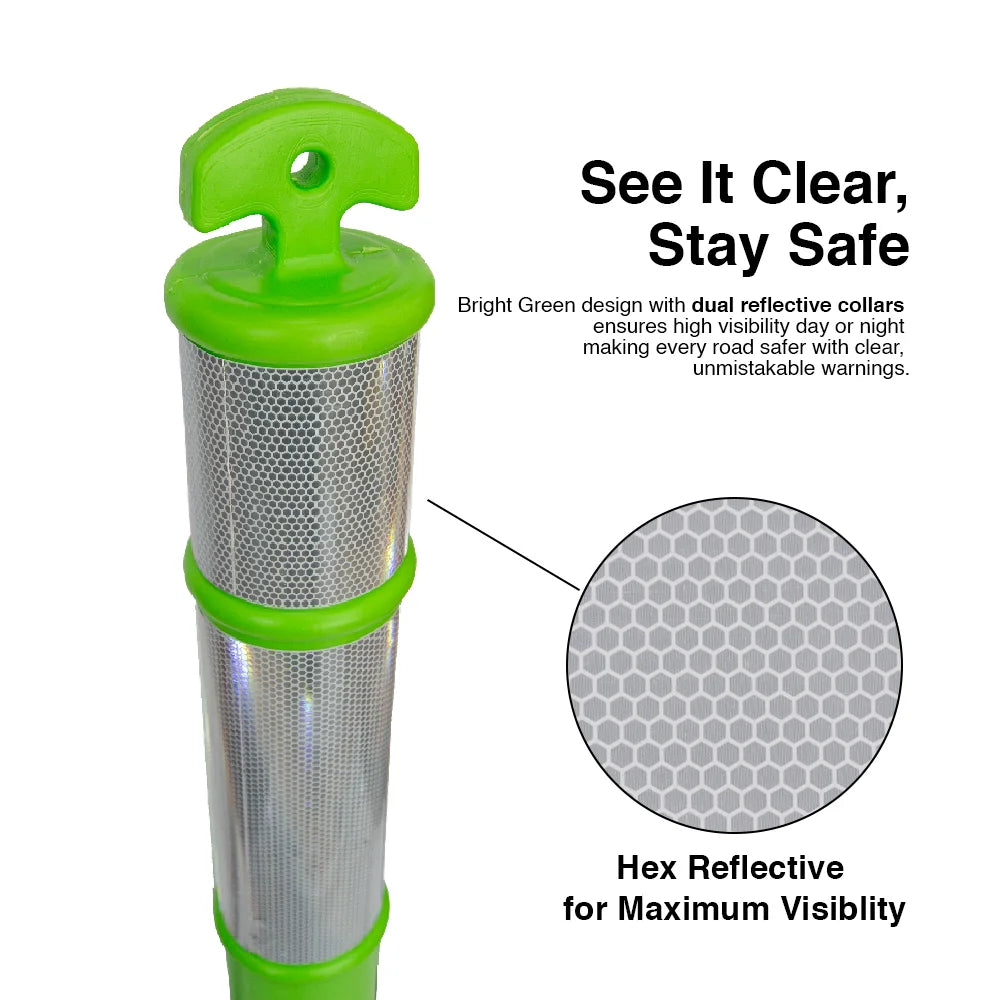 Green Reflective Delineator Post