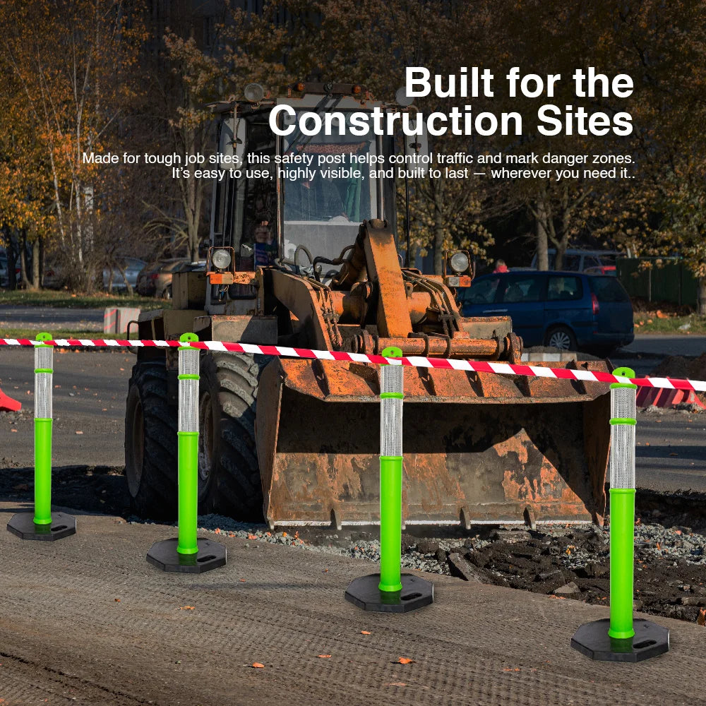 Green Road Construction Safety Delineator