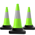 Green traffic safety cone