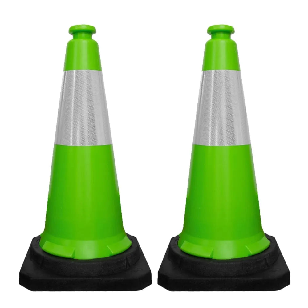 Green traffic cones 2pcs