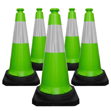 Standard Traffic Cone – Green – Set of 5 – 30″