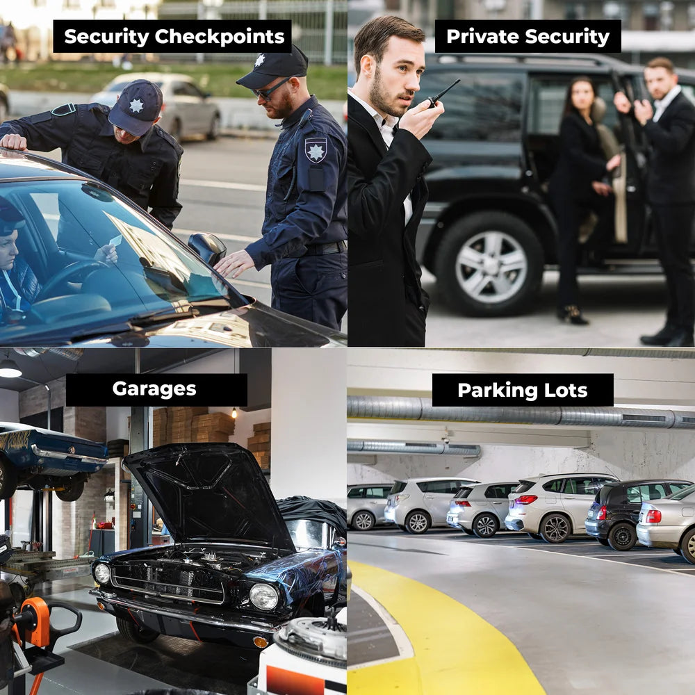 handheld inspection mirror with torch for quick under vehicle checks
