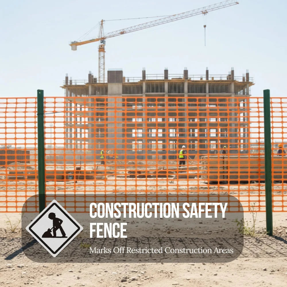 heavy duty orange barrier mesh netting for outdoor safety use
