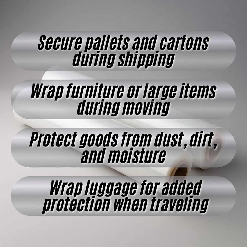 clear heavy duty packaging wrap roll for moving and storage