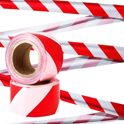 50 Meter 3 Inch Caution Barrier Tape - Red and White