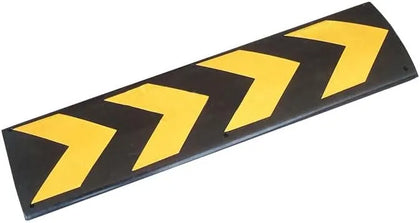 1 Meter Rubber Wall Guard | 8" Wide Garage Wall Protector with Yellow Reflectors