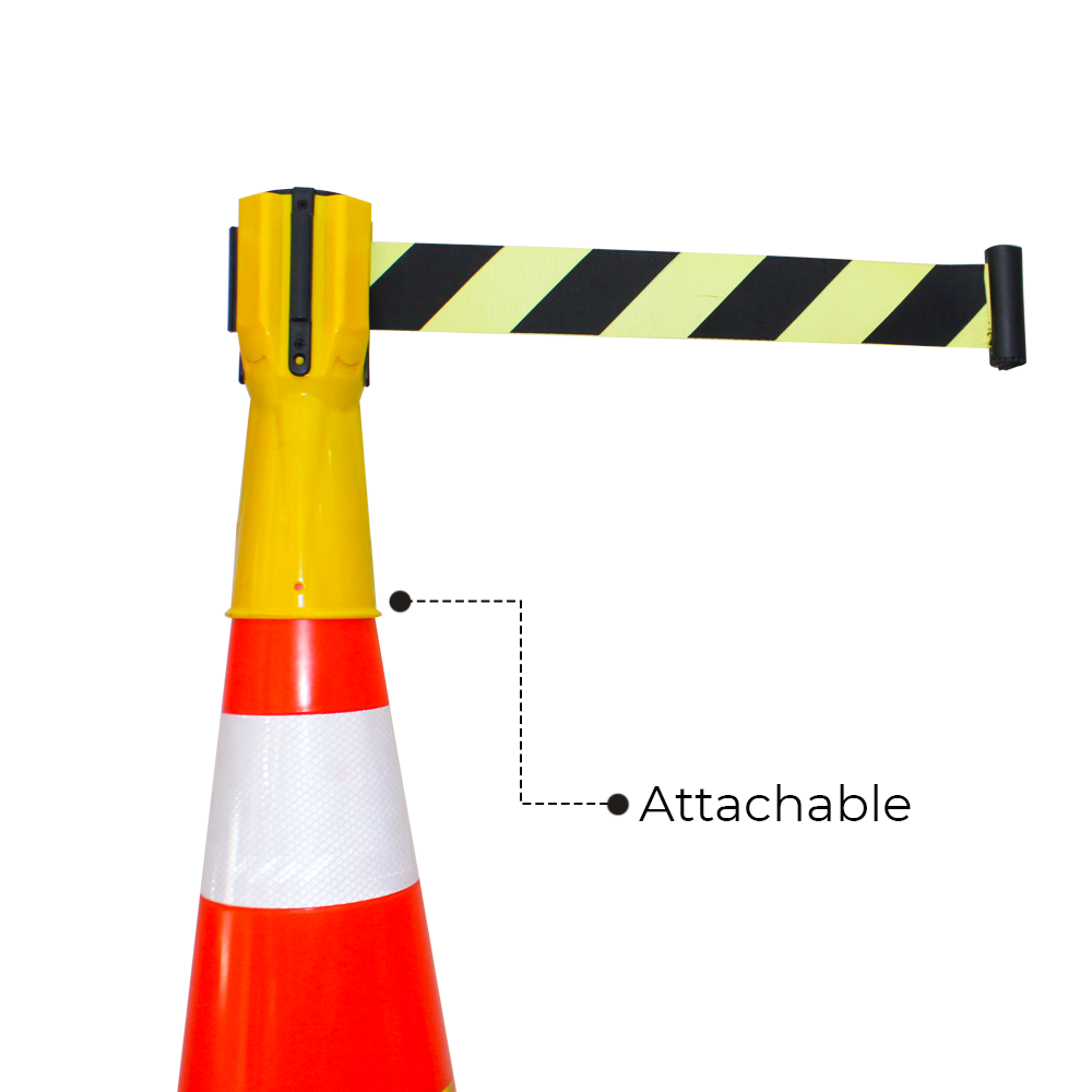 Yellow Traffic Cone Retractable Topper