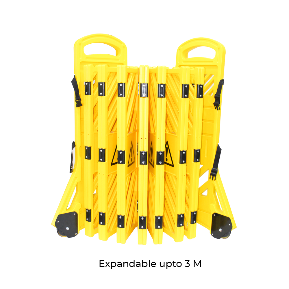 4 Meter Expandable Mobile Folding Plastic Barrier