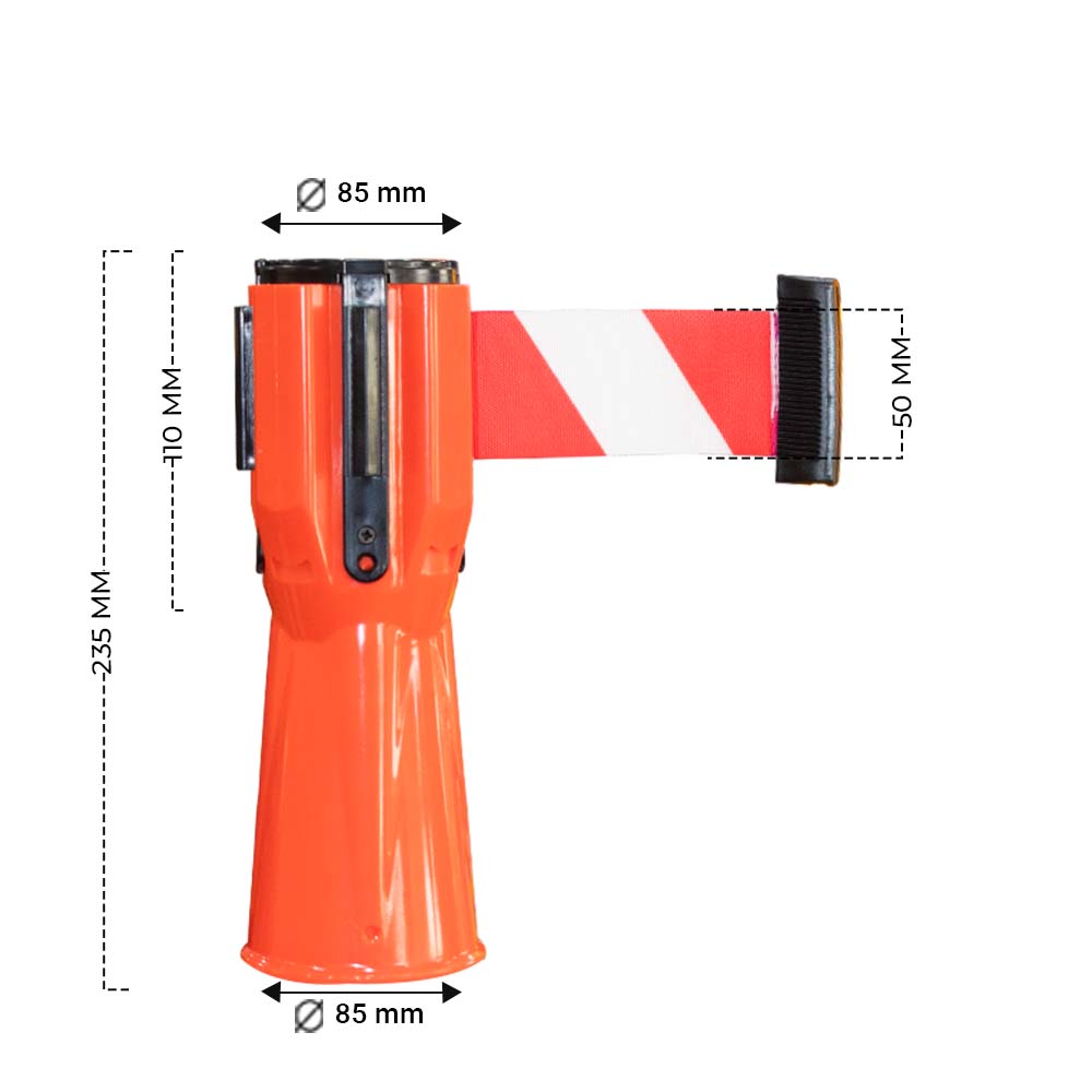 3 Meter Retractable Traffic Cone Caution