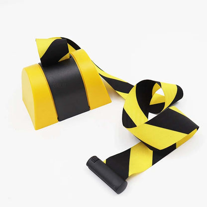 5 Meter Queue Barrier Belt - Yellow Retractable Belt Wall Mount