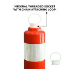 Reflective Post With Threaded Socket