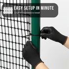 Garden Fence Animal Barrier 3.6 ft × 100 ft, Black HDPE Safety Netting with Work Gloves