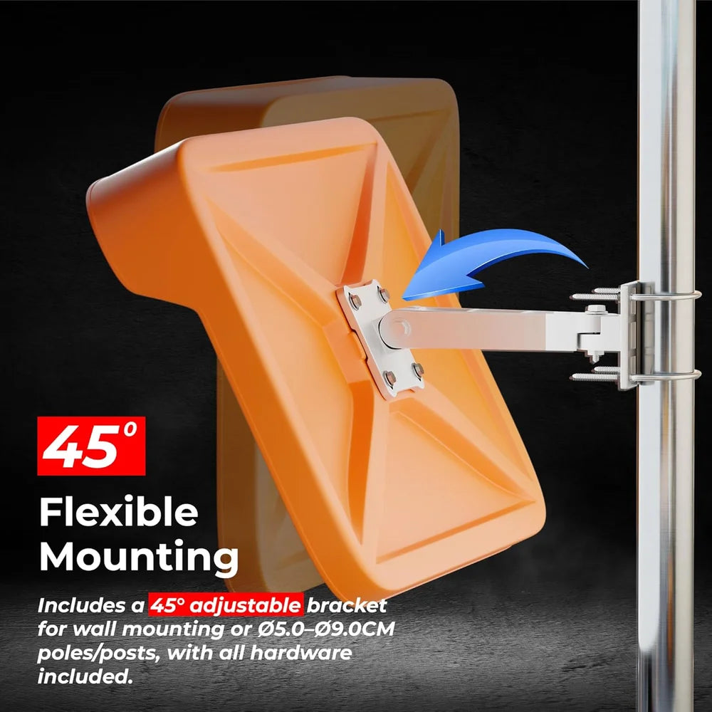 large rectangular convex safety mirror for industrial workplace use