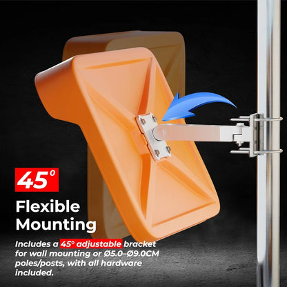 large rectangular convex safety mirror for industrial workplace use