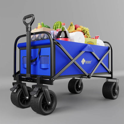 blue multi purpose camping trolley cart for outdoor activities