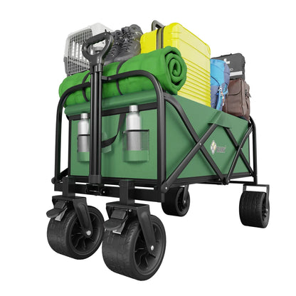 green multi purpose camping trolley cart for outdoor activities