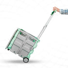 Shopping carts with adjustable handle