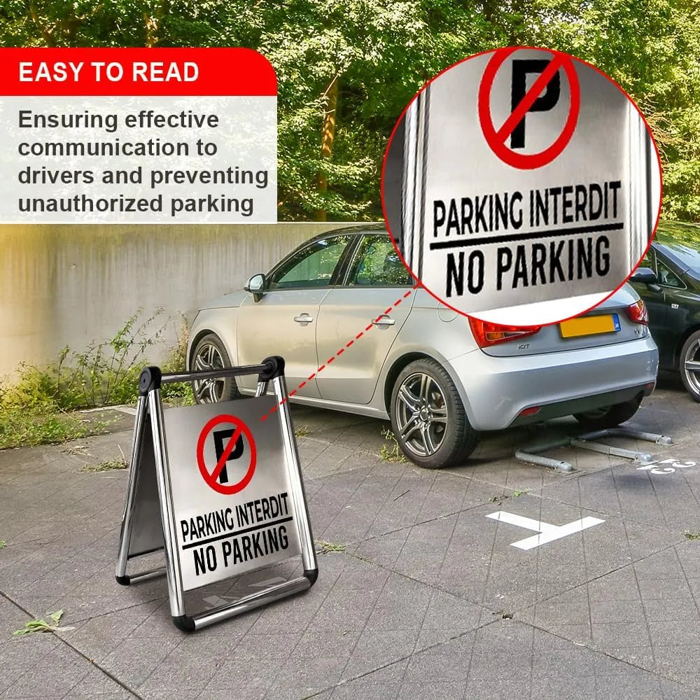 High Visibility No Parking Area Sign