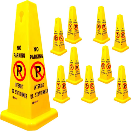 Set of 10 Durable No Parking Sign - Yellow