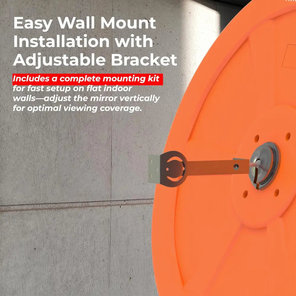 45CM Orange mirror with adjustable bracket