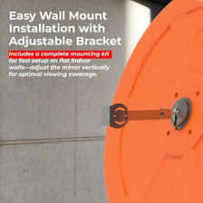 45CM Orange mirror with adjustable bracket