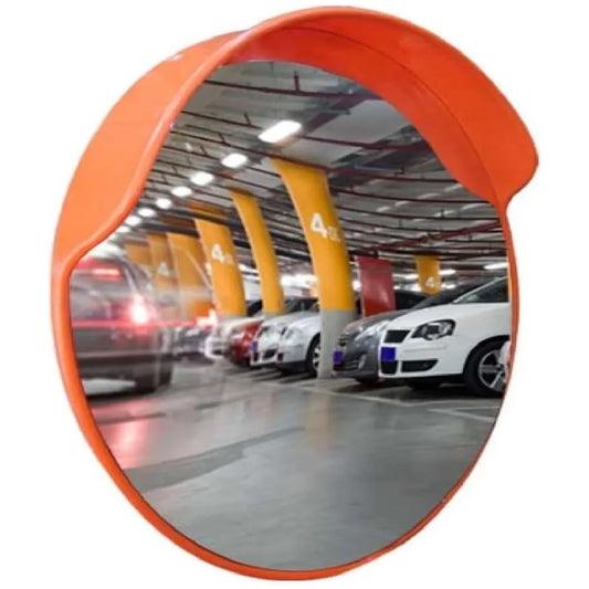 Convex Mirror 24" │60CM for Outdoor Safety - Orange