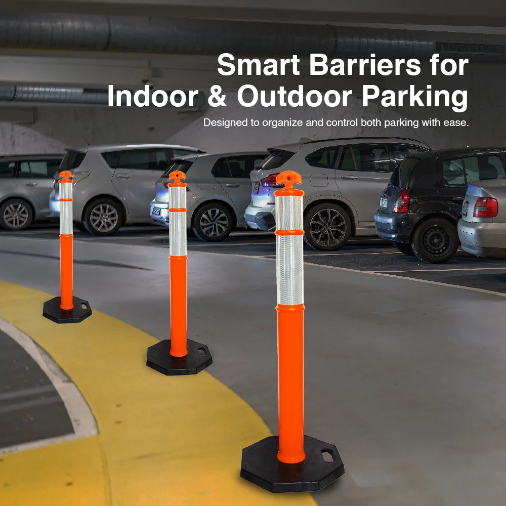 Orange Traffic Delineators For Parking Zone