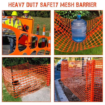 orange outdoor safety mesh barrier for restricted areas