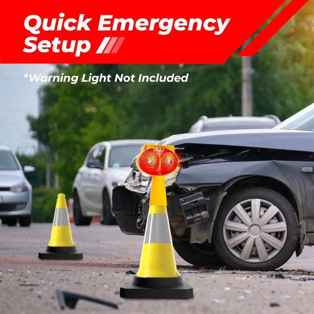 Access Control Traffic Cone With Warning Light Attachable