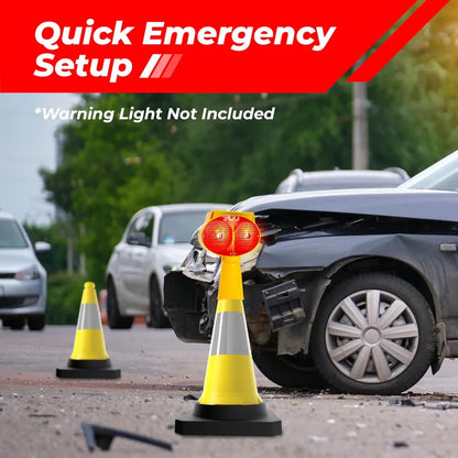Access Control Traffic Cone With Warning Light Attachable