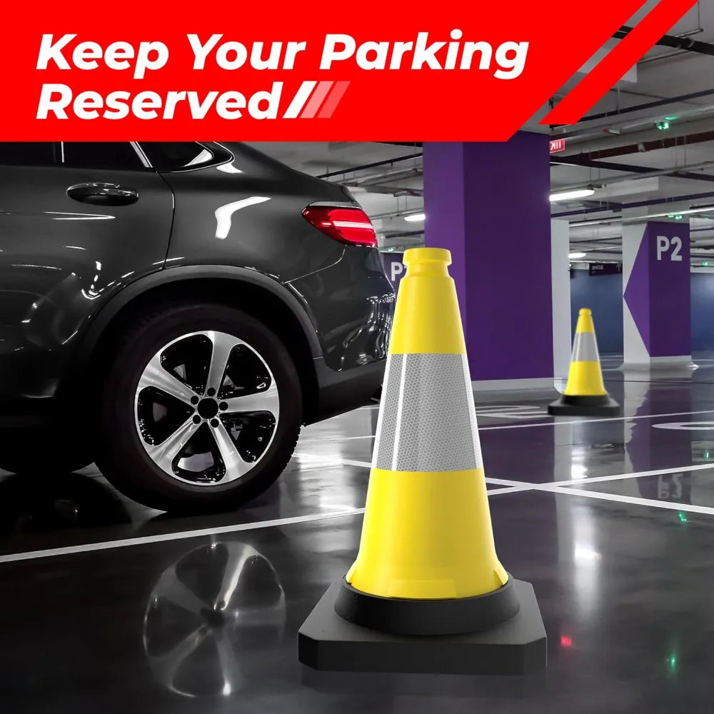 Yellow Reflective Parking Cone