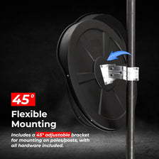 black convex mirror for parking area visibility and safety