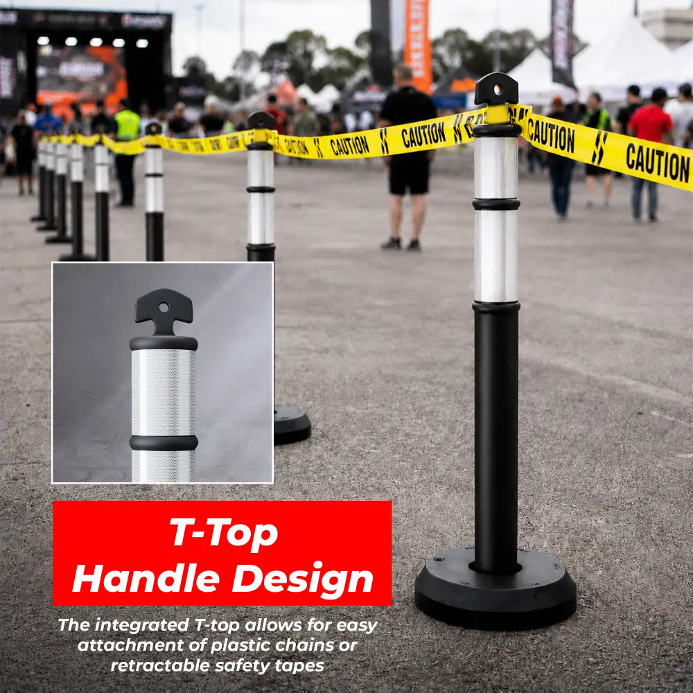 Barrier post with T-top handle outdoor barriers