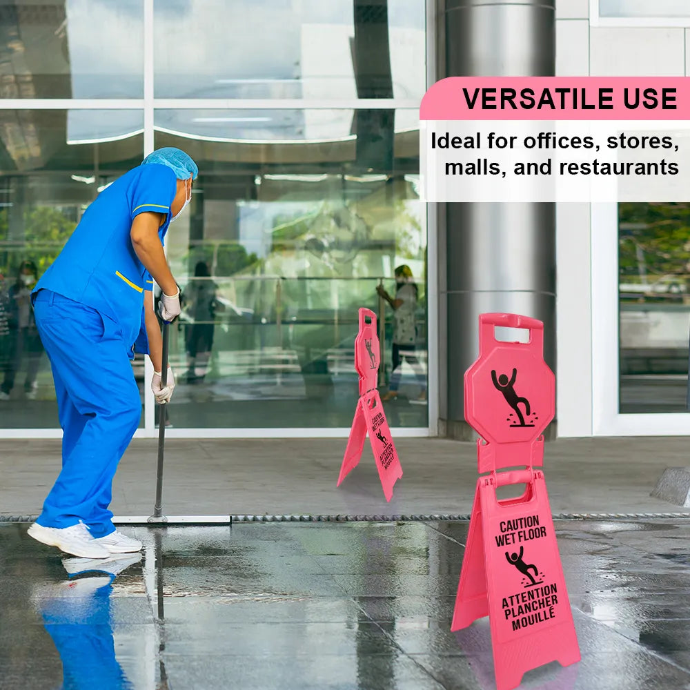 Multipurpose Pink Floor Caution Sign