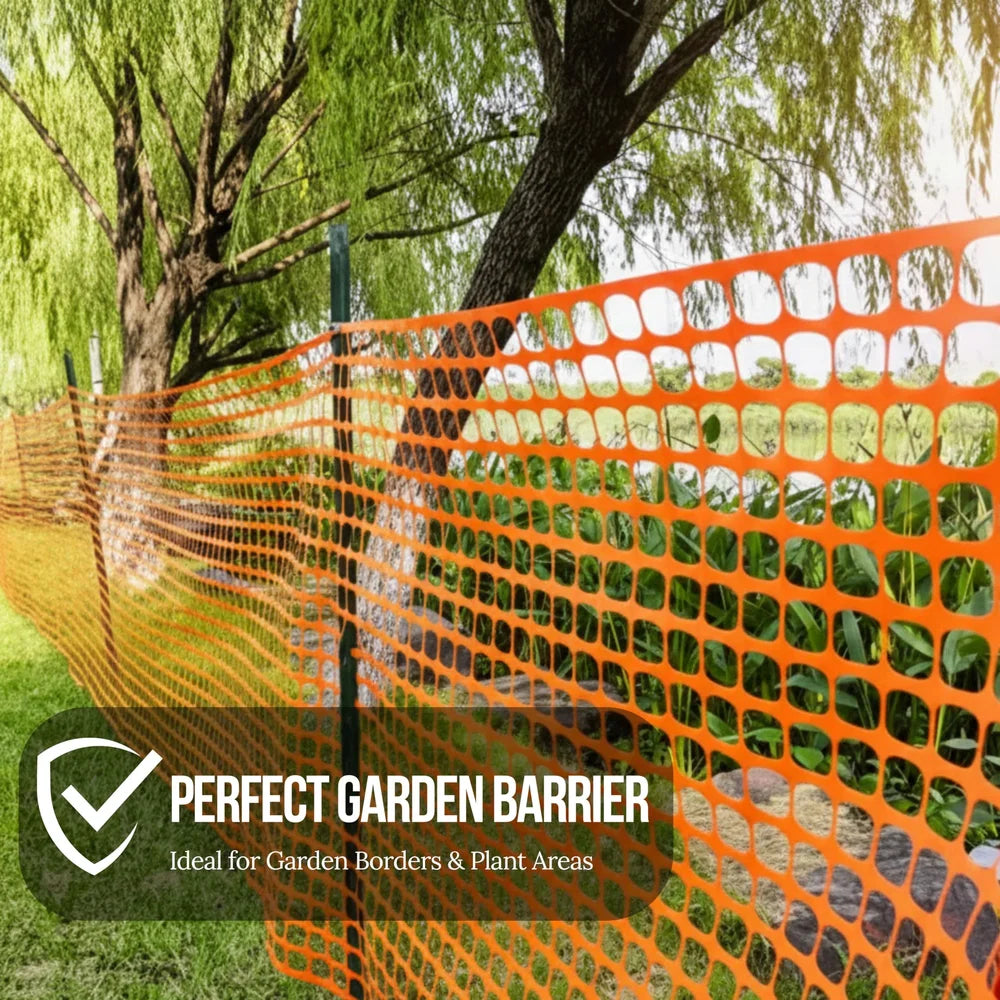 orange plastic barrier mesh netting for crowd and hazard control