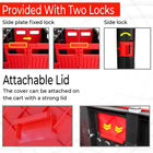 Foldable plastic cart with lock