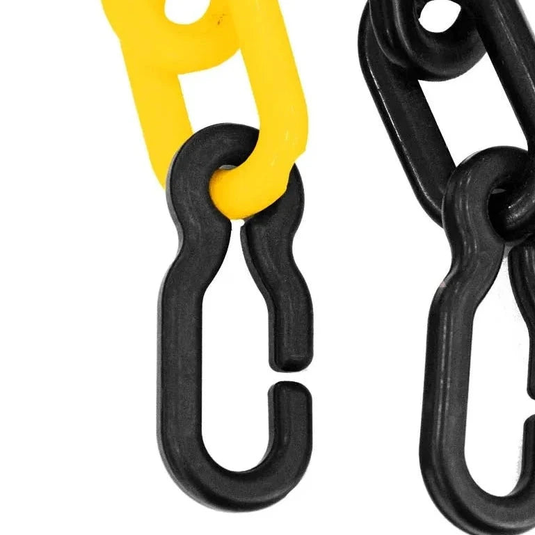 3Meter Plastic Chain 8mm Thickness Yellow Black Withstand Elements