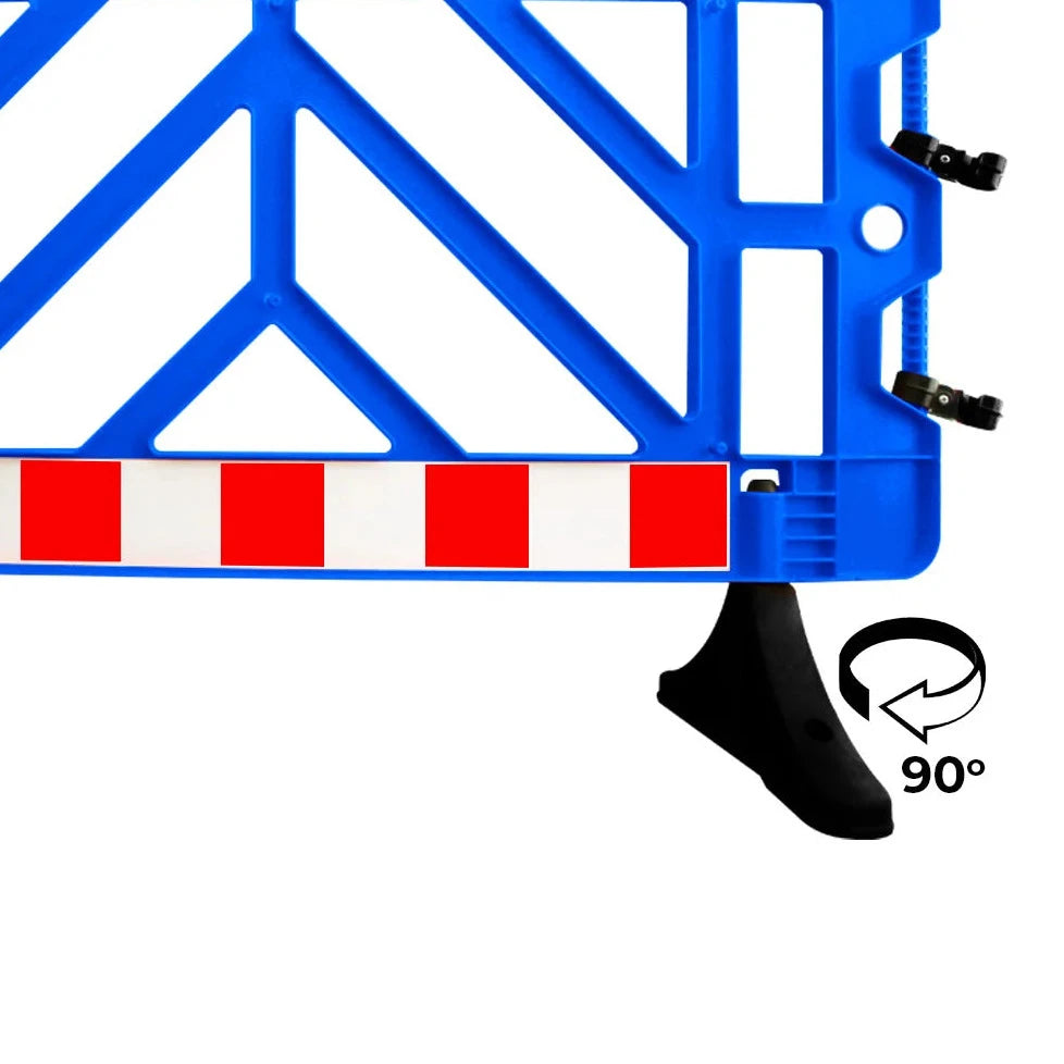 High Visibility Road Barrier With Rotatable Base