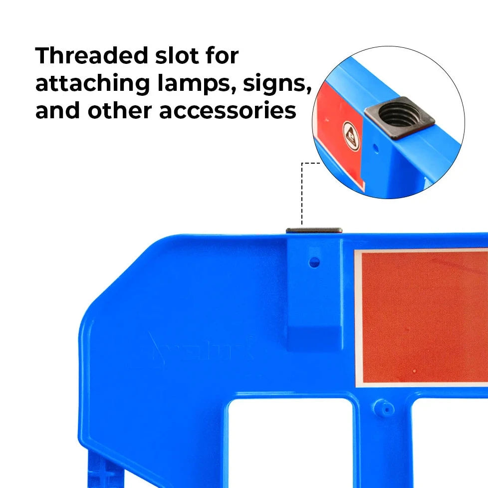 Traffic Barrier with sign attachable